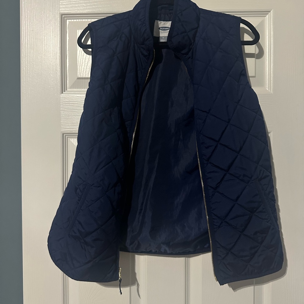 Old Navy Dark Blue Quilted Vest